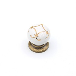 Porcelain Gold Desen Knob