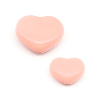 Porselen Pembe Kalp Düğme Kulp